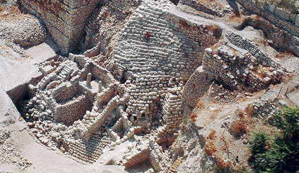 the stepped stone structure . image in the article "Did the Kingdoms of Saul, David and Solomon Actually Exist?"