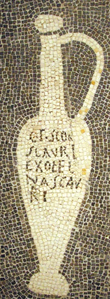 Mosaic floor that survived the destruction of Pompeii