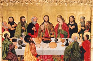 Late-15th-century painting by the Spanish artist known as the Master of Perea depicts a Last Supper of lamb, unleavened bread and wine. Photo: Christie’s Images/Superstock