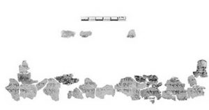 A portion of the recently deciphered Dead Sea Scroll 4Q324d containing a 364-day calendar used by the Qumran community in the Judean Desert. Photo: Courtesy of the University of Haifa.