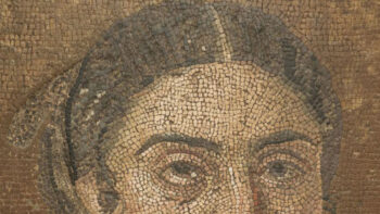 Mosaic from Pompeii, Italy, depicts a woman from the late first century B.C.E. or early first century C.E. Photo: Dominik Matus/CC by SA-4.0.