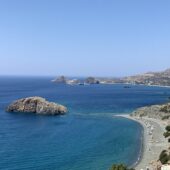Westward view over the harbor at Fair Havens, on the southern coast of Crete. Photo courtesy of Mark Wilson