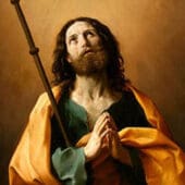 Baroque artist Guido Reni depicts the apostle James, son of Zebedee, in his painting 'Saint James the Greater' (c. 1636–1638).