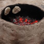 Biblical Bread Baking in a tannur oven