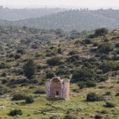 The ruins of the Byzantine church of Saint Anne in the lower Shephelah. Courtesy Nathan Steinmeyer, BAS