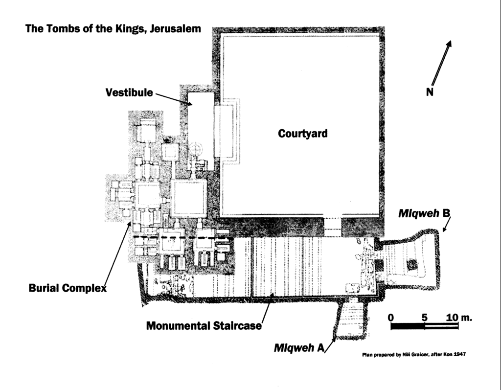 Overall plan of the Tomb of the Kings. By N. Graicer, courtesy Boaz Zissu