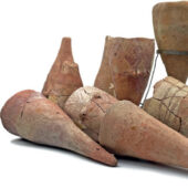 A collection of cornet vessels from the Chalcolithic period. Photo by Sharon Zuhovitsky, courtesy of the Pontifical Biblical Institute