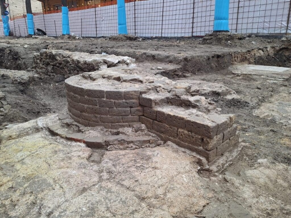 Exposed foundations of Vitruvius’s basilica at the site of ancient Fanum Fortunae along Italy’s Adriatic coast. Courtesy Italian Ministry of Culture